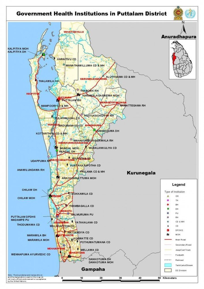 Puttalam Sri Lanka Map Fairmed · Regional Director Of Health Services – Puttalam